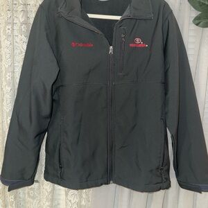Columbia Charcoal Softshell Jacket with Red Georgia bulldog logo